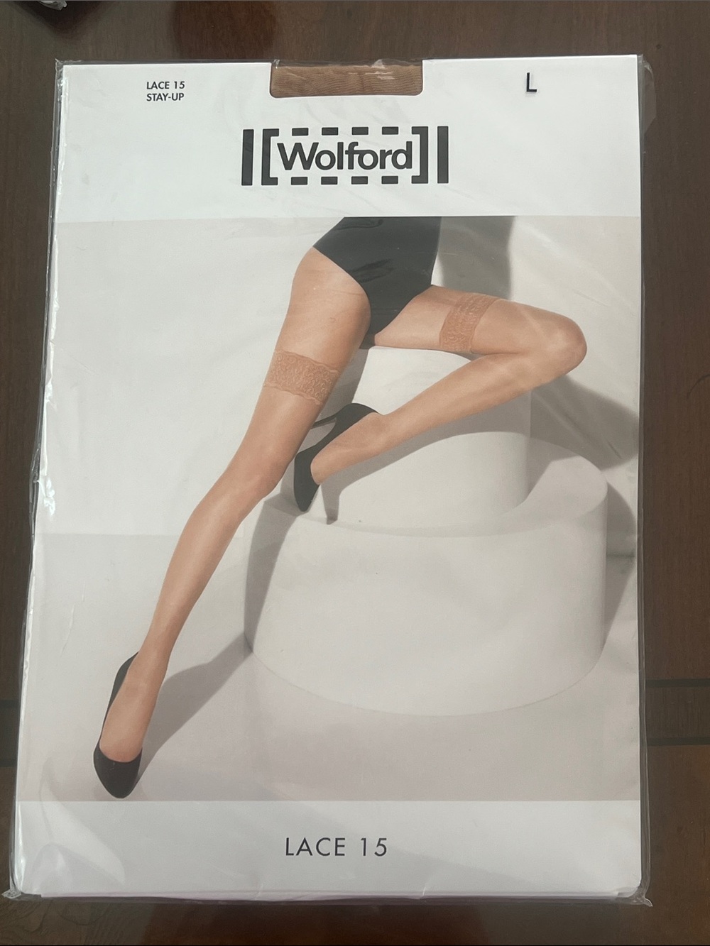 Wolford Lace 15 Sheer Stay-Up Stockings in Nude